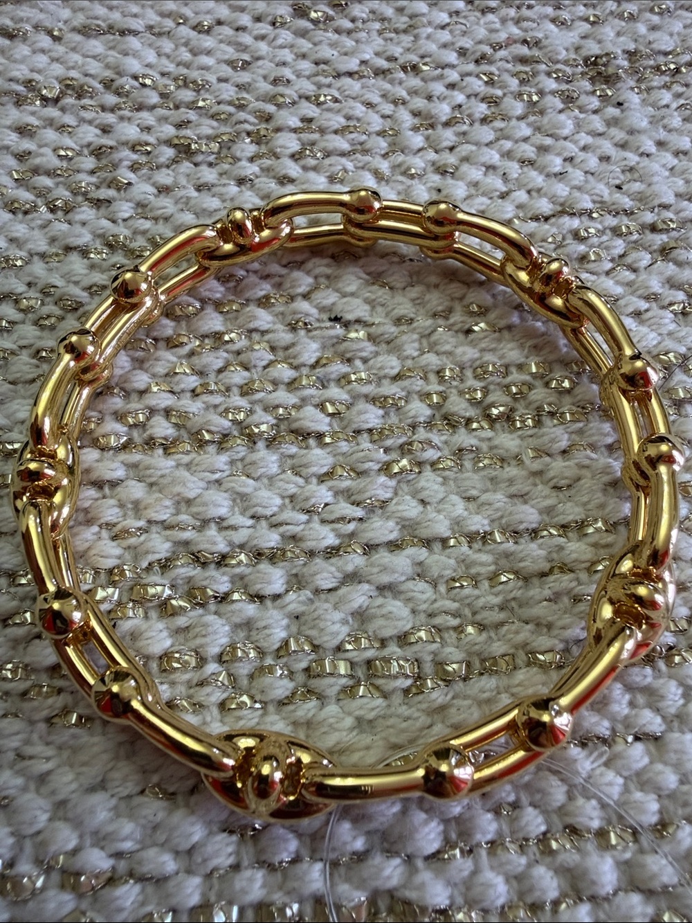 14k Beaded Link Stretch Bracelet - Women Jewelry